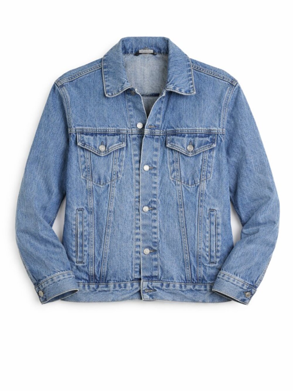 Vintage Men's Blue Denim Jacket -- Size Large- Throwback to the 80's/90's